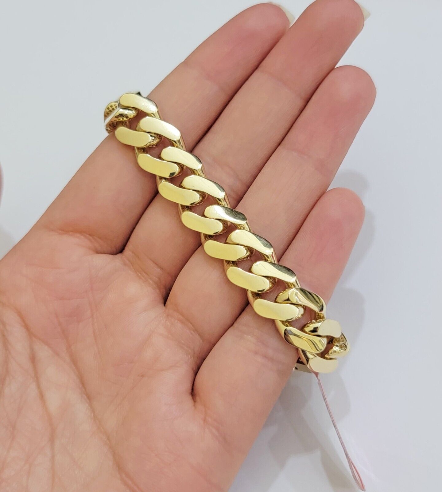 Real 14k Gold Bracelet 11mm Miami Cuban Link 8.5'' inch Men's 14kt Yellow Gold - GoldenlinQ