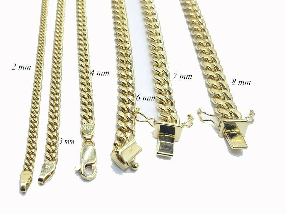REAL 14k Gold Bracelet Men Women Cuban Link 7.5 8 8.5 9 Inch 2 - 8 mm Box Lock - GoldenlinQ