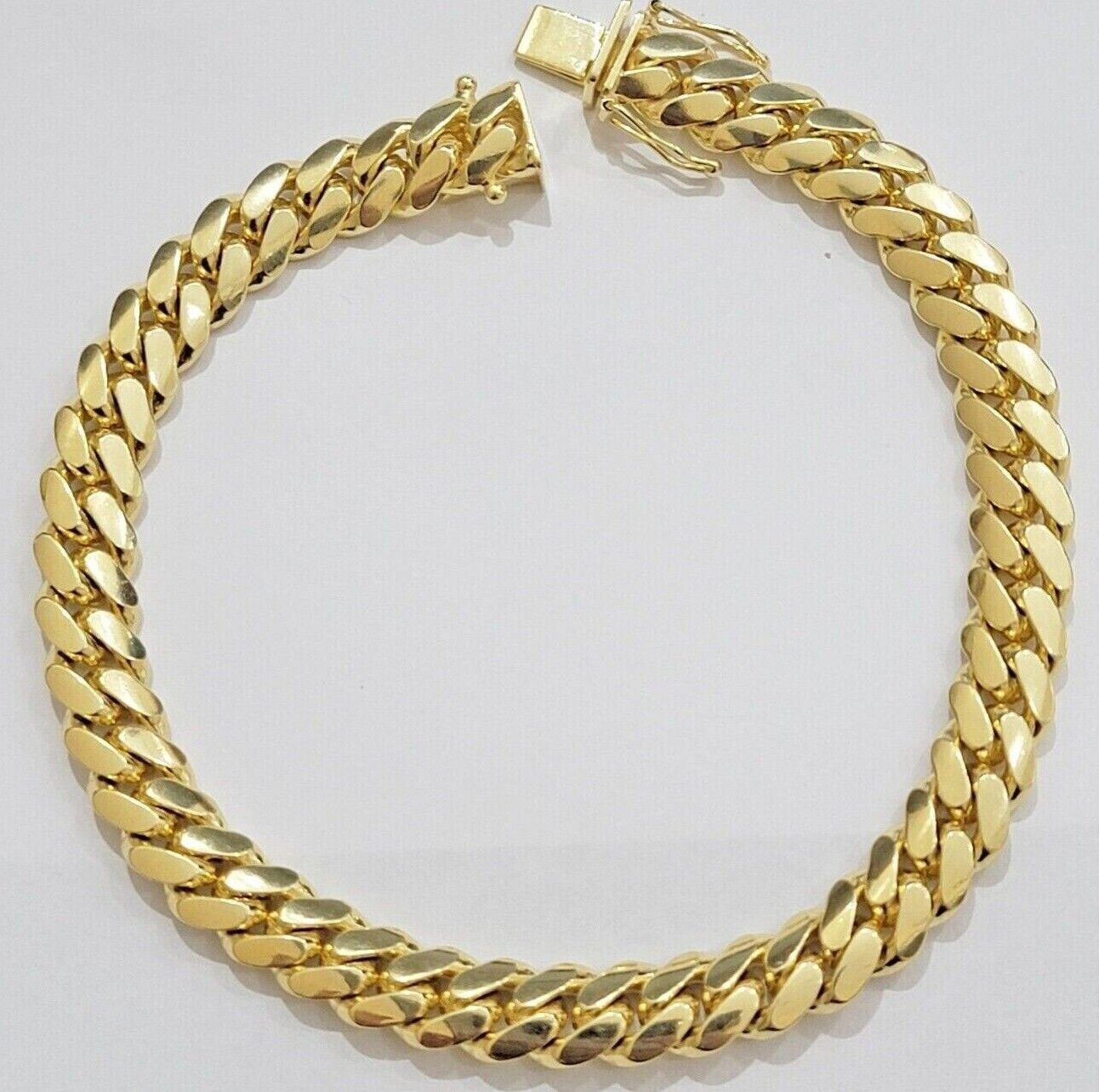 Real 14k Gold Bracelet Solid Miami Cuban Link 8mm 9mm 10mm 7.5" 8" 8.5 8.9" Inch - GoldenlinQ
