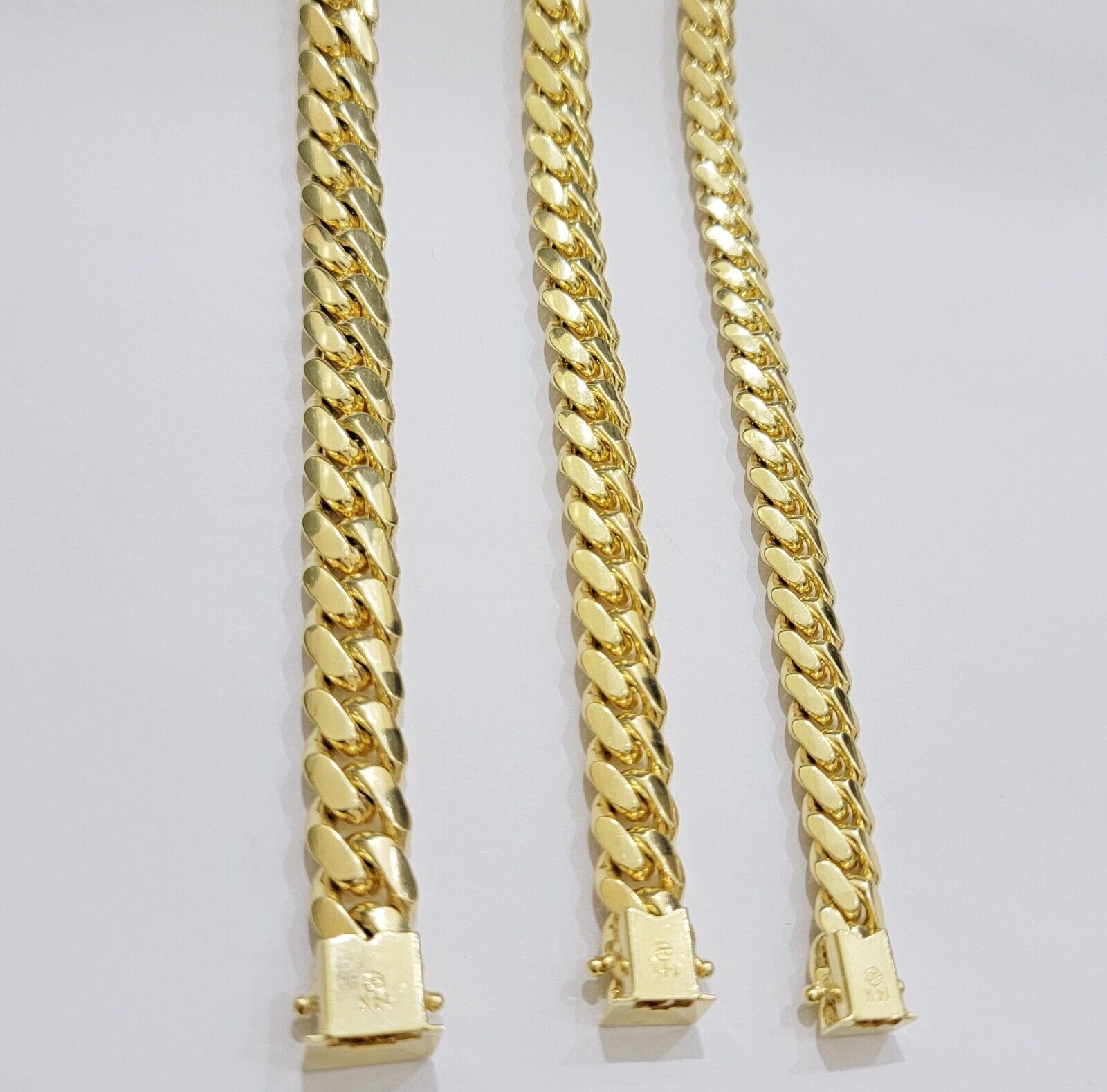 Real 14k Gold Bracelet Solid Miami Cuban Link 8mm 9mm 10mm 7.5" 8" 8.5 8.9" Inch - GoldenlinQ