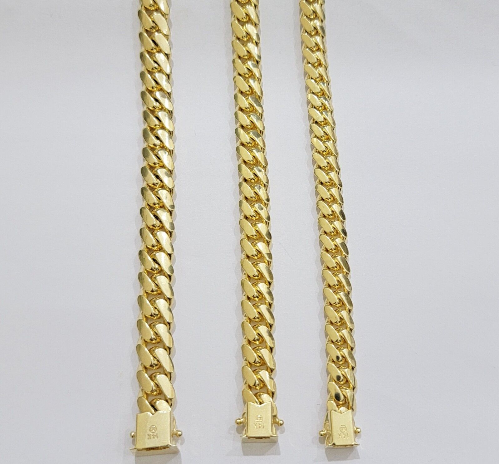 Real 14k Gold Bracelet Solid Miami Cuban Link 8mm 9mm 10mm 7.5" 8" 8.5 8.9" Inch - GoldenlinQ