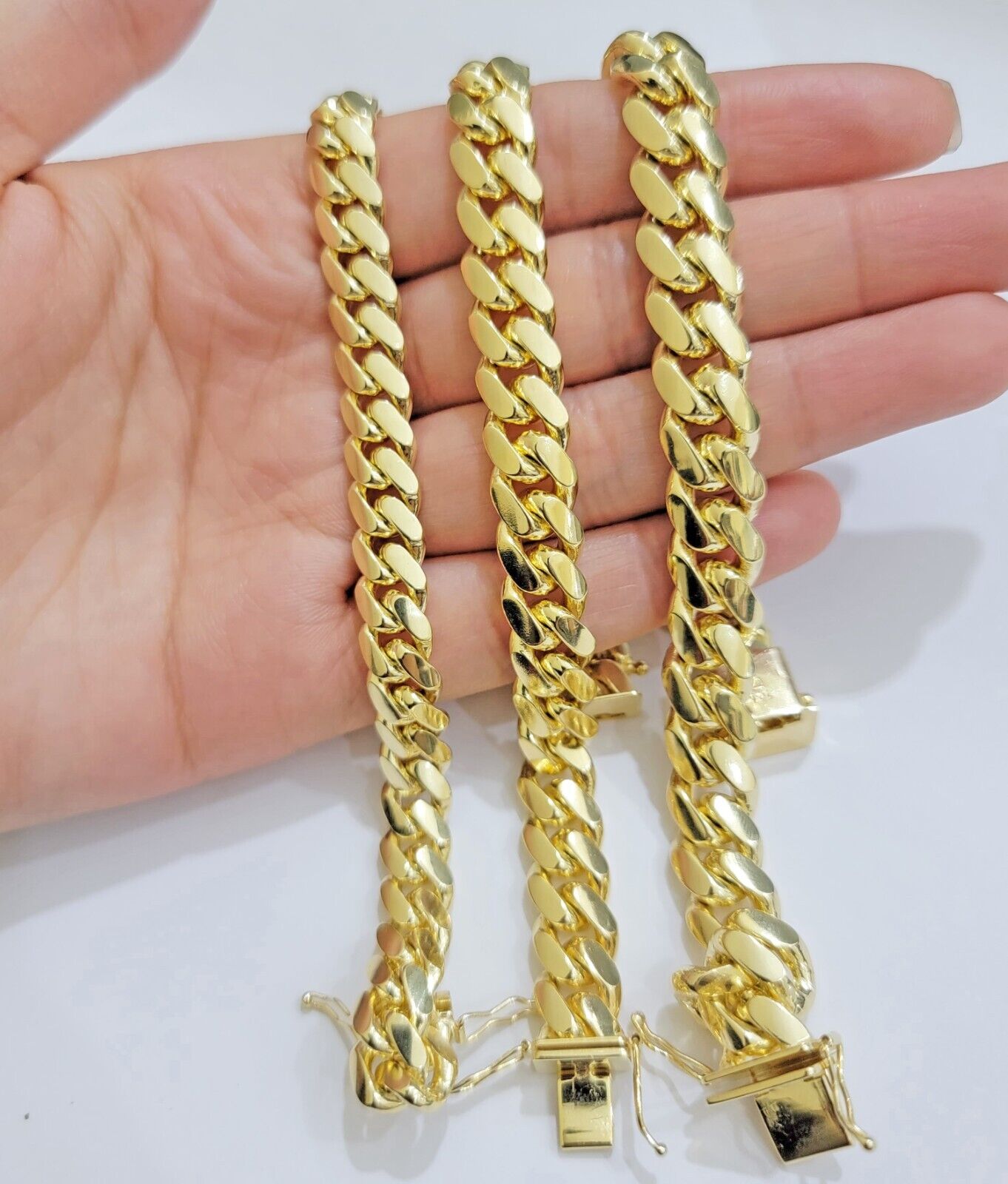 Real 14k Gold Bracelet Solid Miami Cuban Link 8mm 9mm 10mm 7.5" 8" 8.5 8.9" Inch - GoldenlinQ