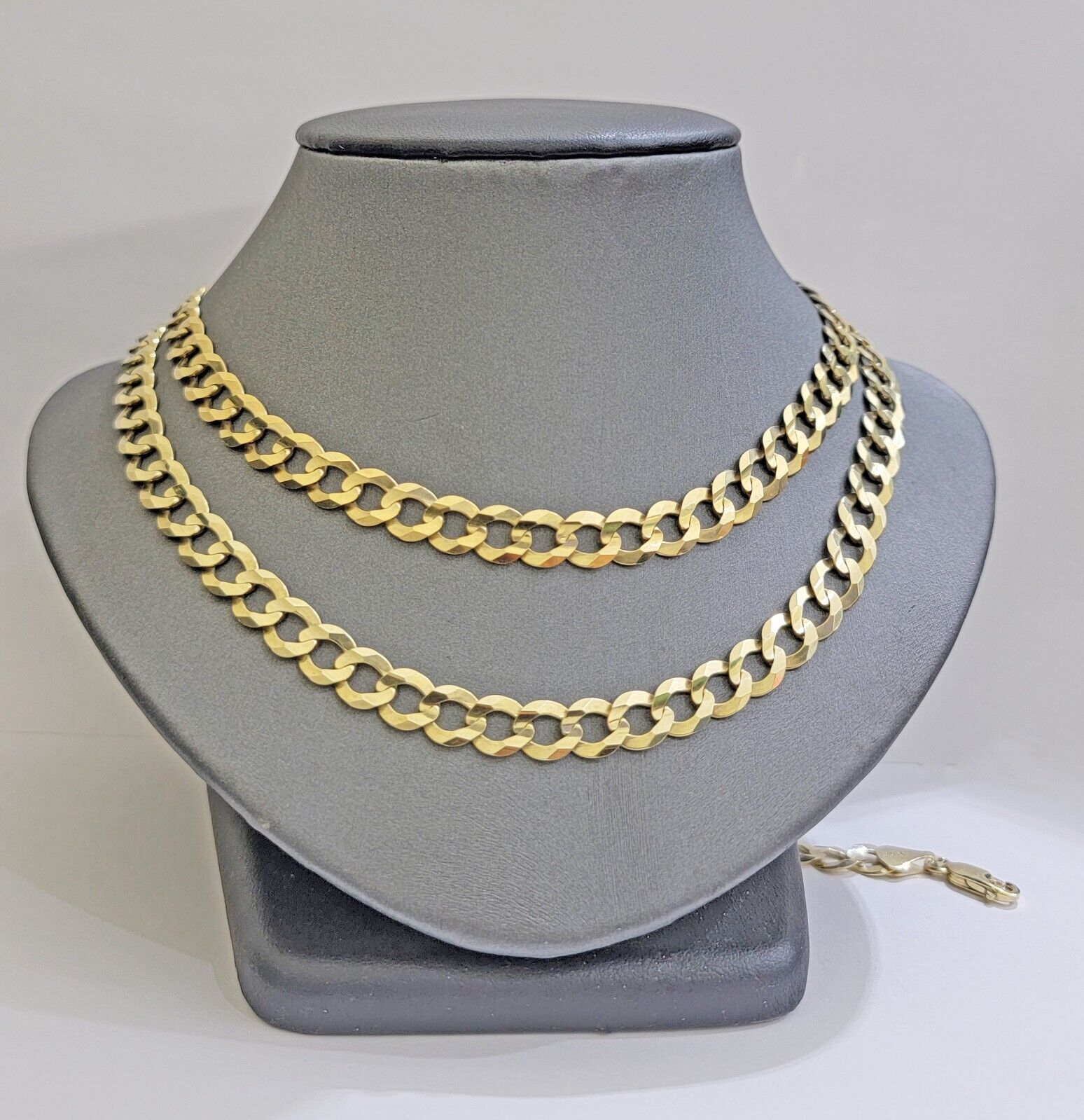 Real 14k Gold Chain Cuban Curb Link 9mm 18 in - 30 Inch Mens Solid 14kt Yellow - GoldenlinQ