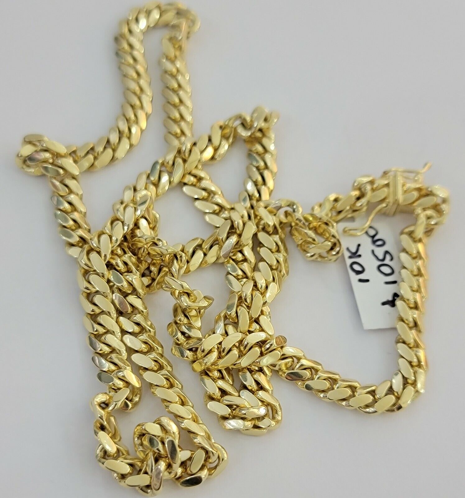 Real 14k Gold Chain Necklace Miami Cuban Link 28 Inch 6mm Mens Heavy SOLID 14KT - GoldenlinQ