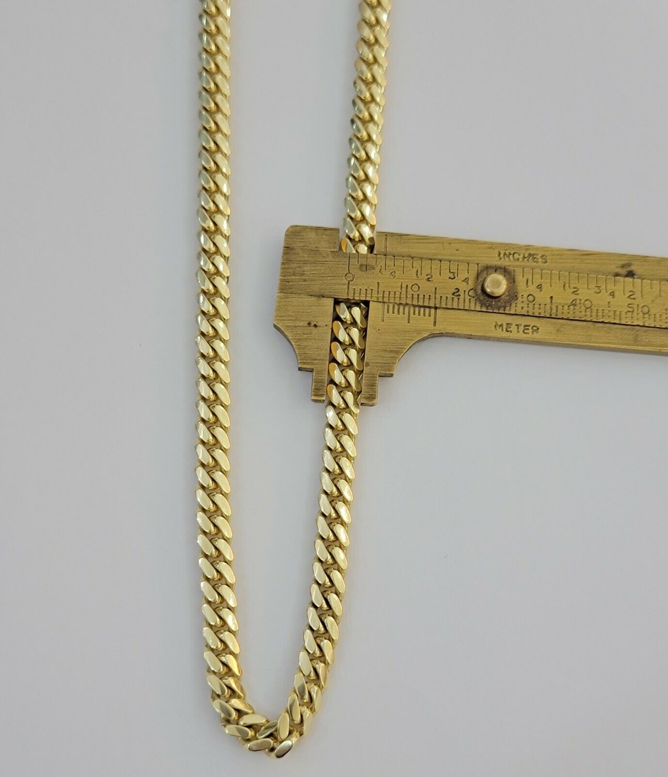 Real 14k Gold Chain Necklace Miami Cuban Link 28 Inch 6mm Mens Heavy SOLID 14KT - GoldenlinQ