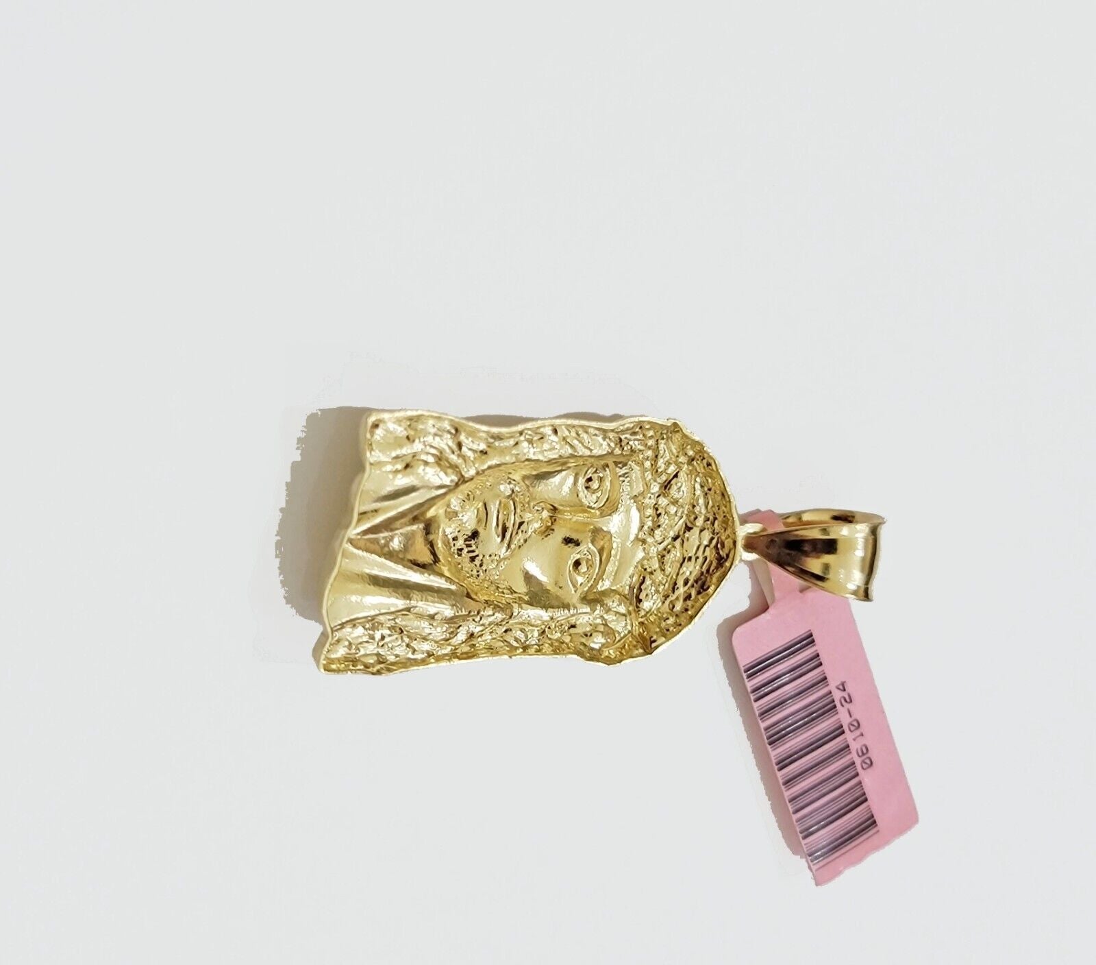 Real 14k Gold Charm Pendant Jesus Face for chains , Men Women, 14kt Yellow Gold - GoldenlinQ