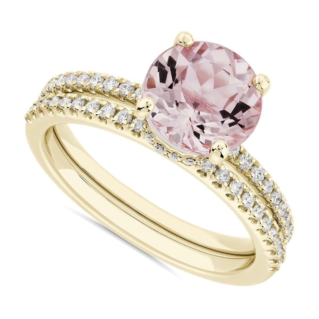 Real 14k Gold Ladies Diamond Ring 0.50CT Size 7 Yellow Petite Micropav�� Band - GoldenlinQ