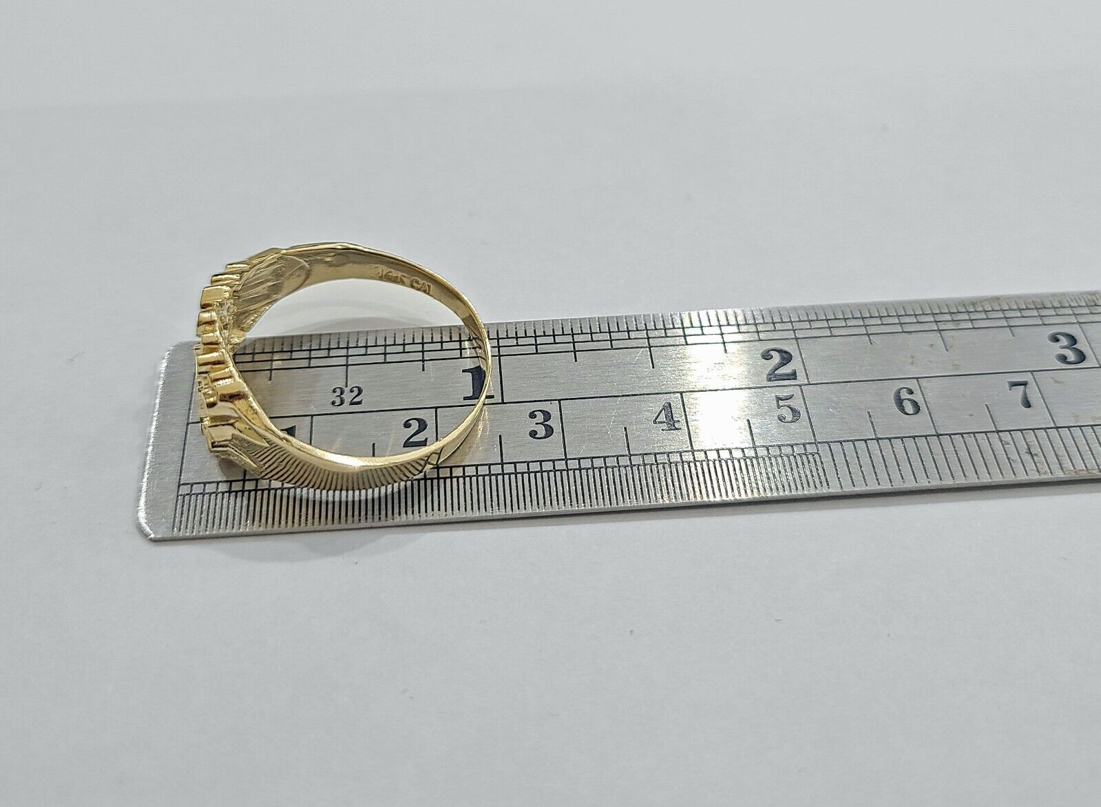 Real 14k Gold Men's Ring Nugget Size 10.5 14kt Yellow Gold Unisex - GoldenlinQ