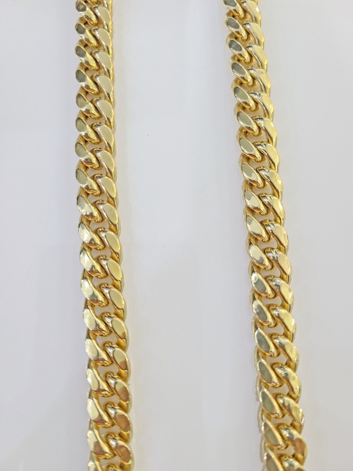 Real 14k Gold Miami Cuban Link Chain Necklace 10mm 20 inches Box lock 14kt - GoldenlinQ