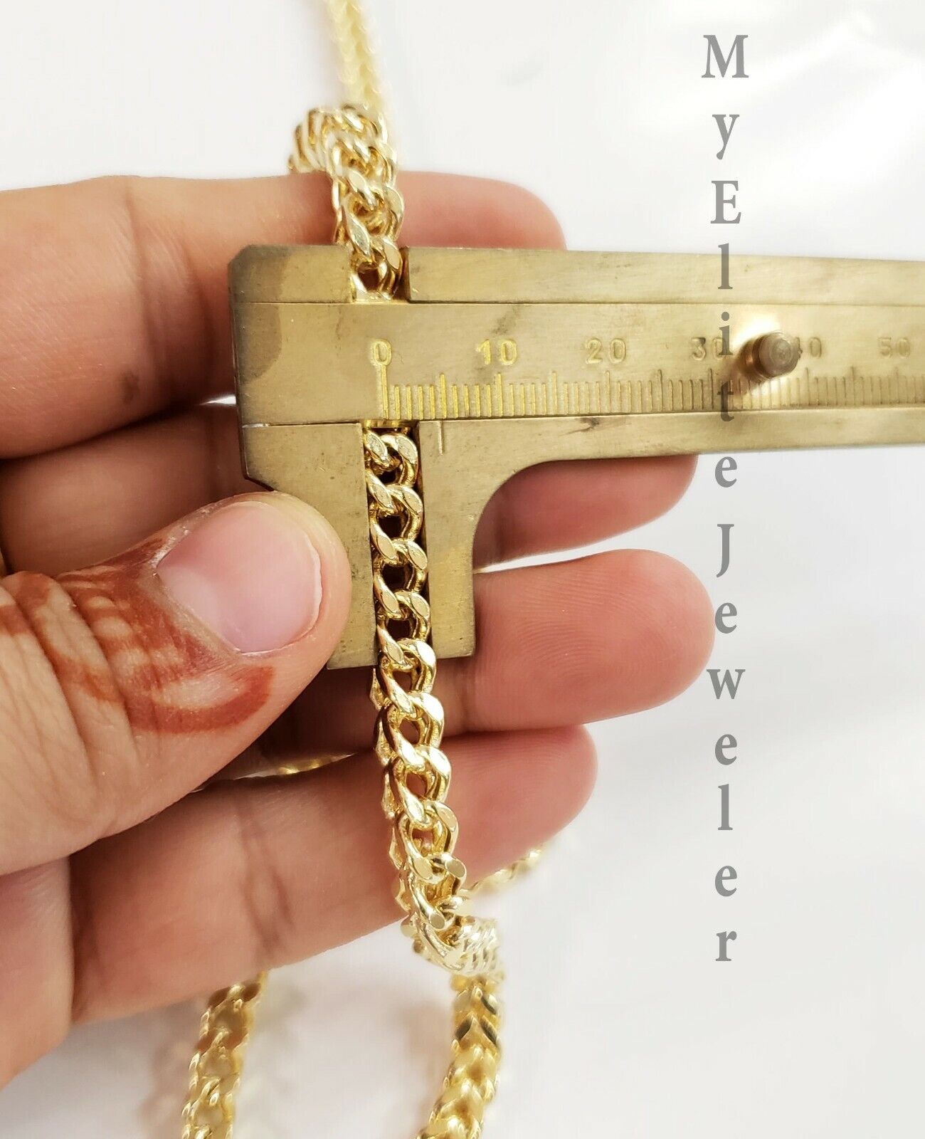 Real 14k Gold Necklace Franco Chain 4mm 24 Inch Diamond Cut Mens 14k Yellow Gold - GoldenlinQ