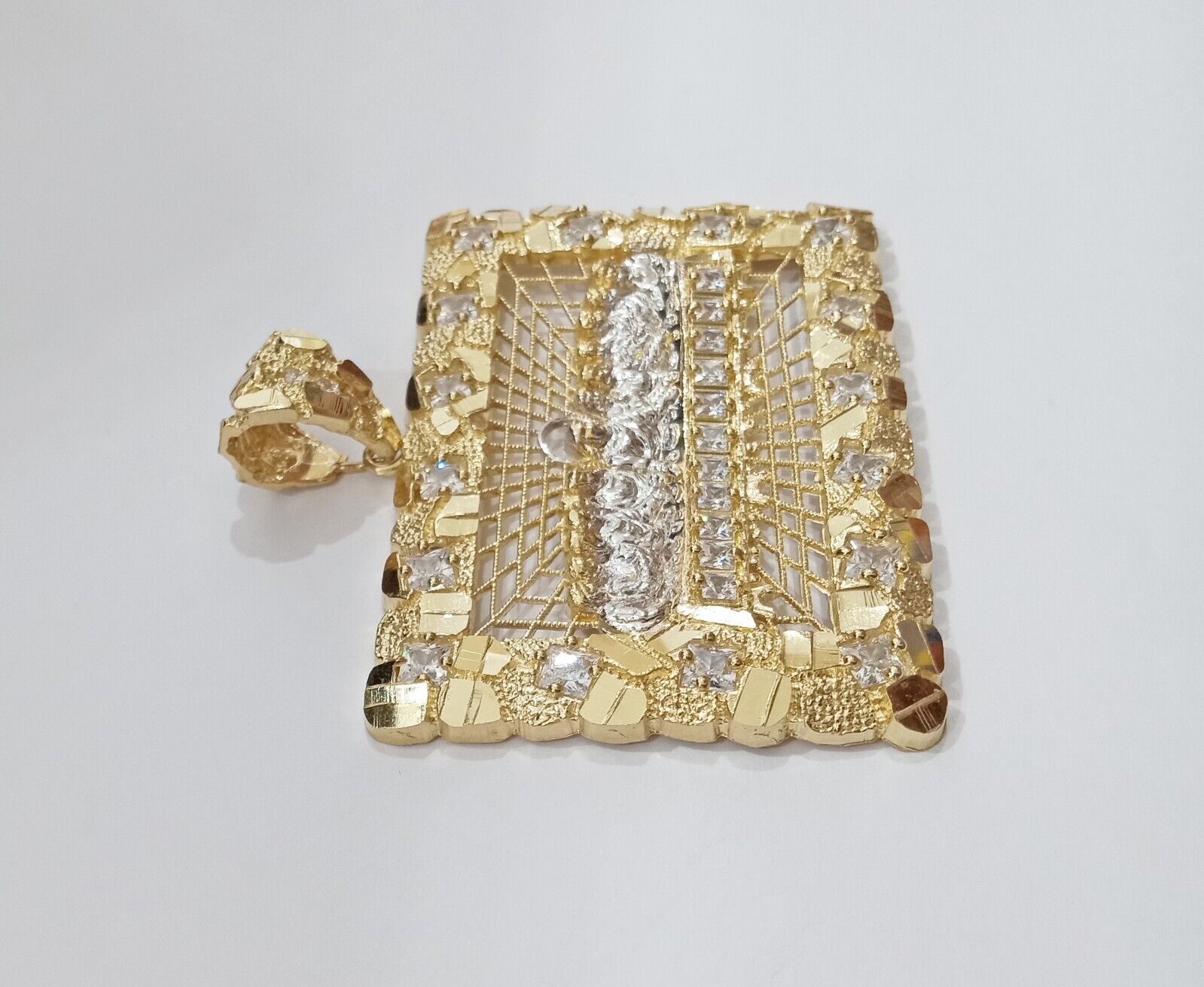 Real 14k Gold Nugget Last Supper Charm 2.6 inch 14kt Yellow Gold - GoldenlinQ