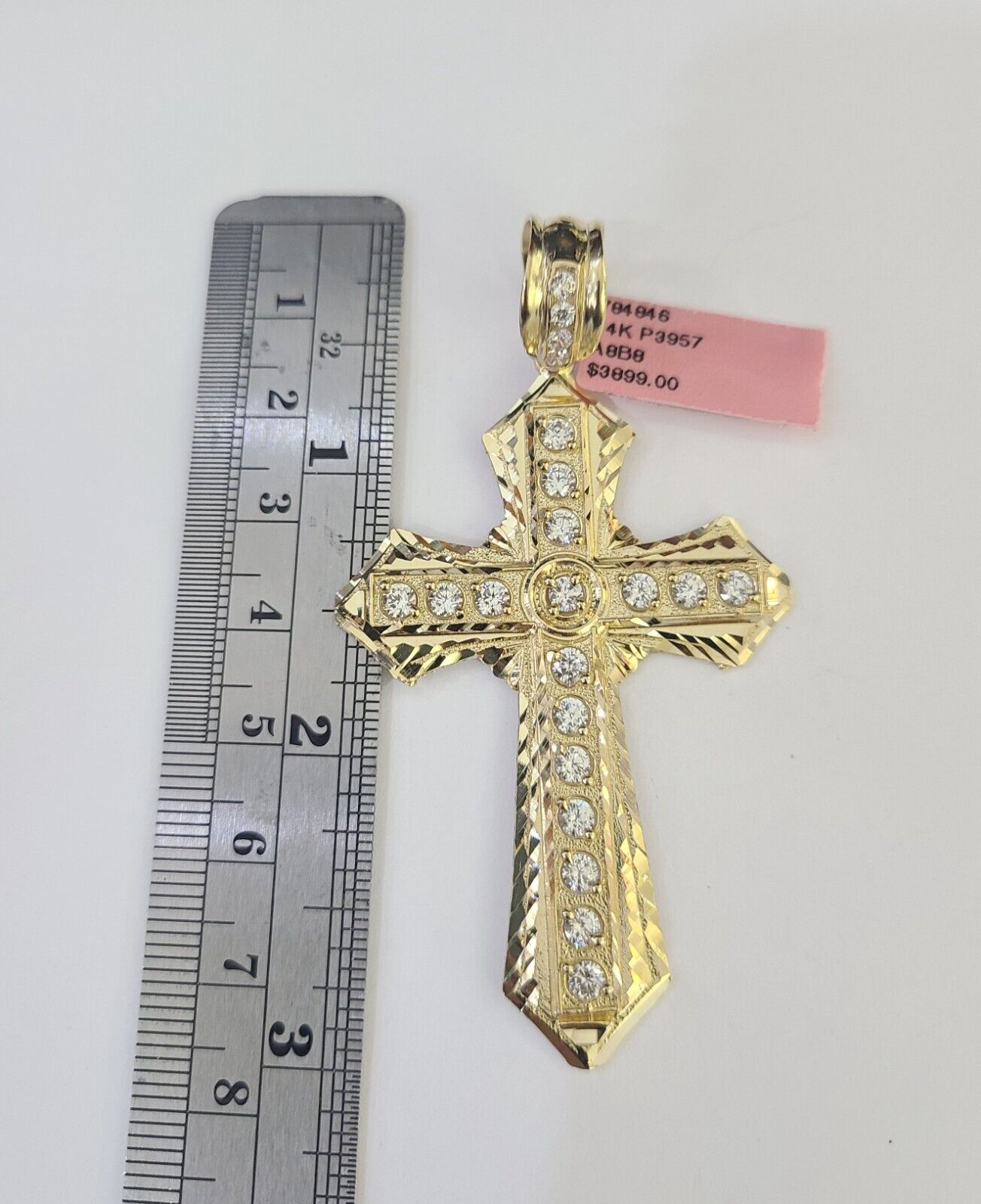 Real 14k Rope Chain Jesus Cross Charm Yellow Gold Set 5mm 20" - 30" Necklace