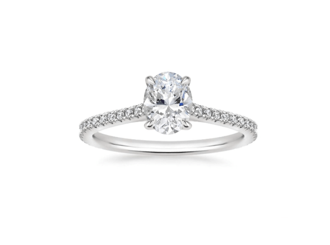 Real 14k White Gold IGI Certified 1.75CT Lab Grown Diamond Ring Round VS Clarity - GoldenlinQ