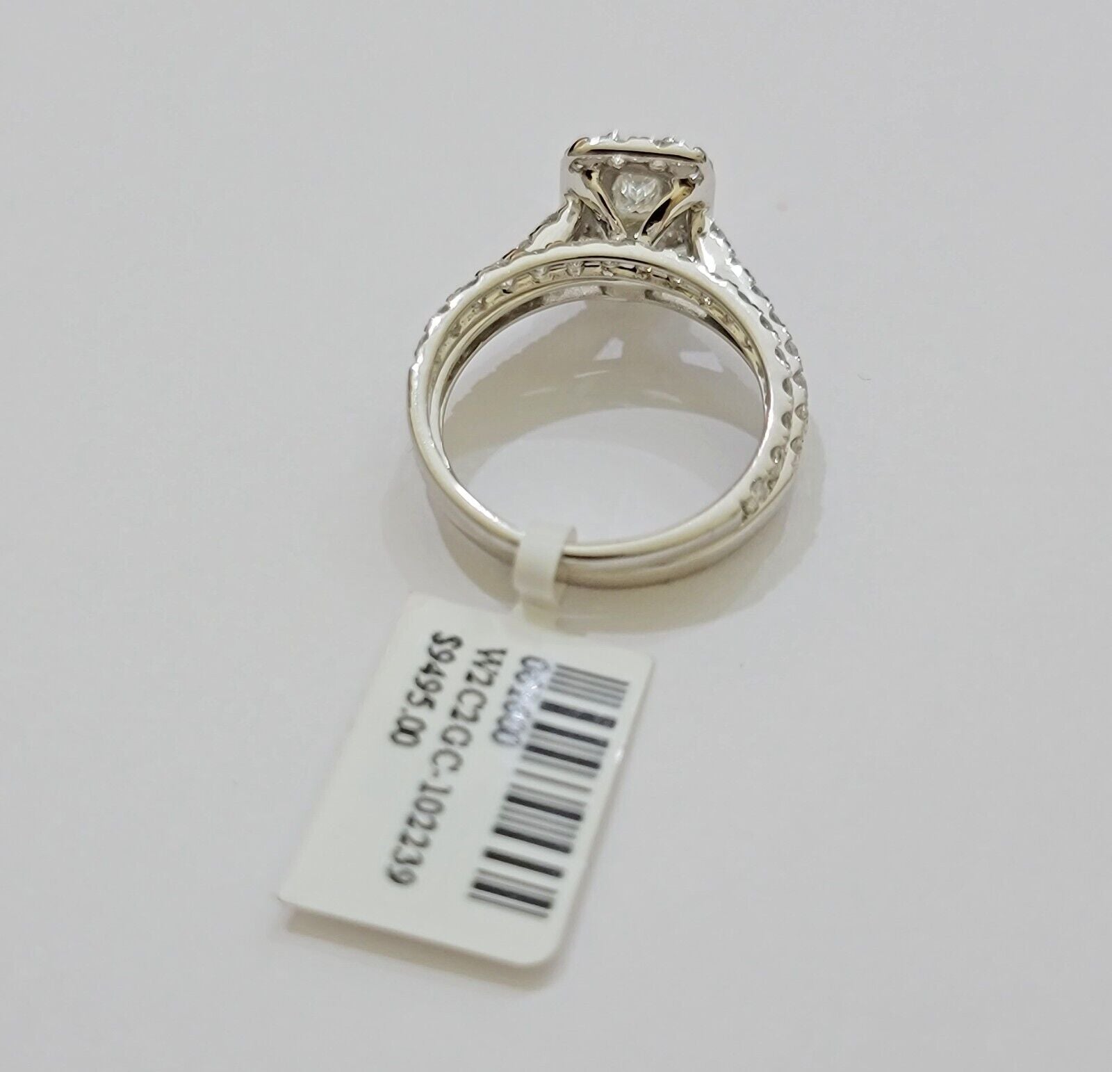 Real 14k White Gold Ring 2CT Diamonds Engagement Wedding Ladies Band SET , Women - GoldenlinQ