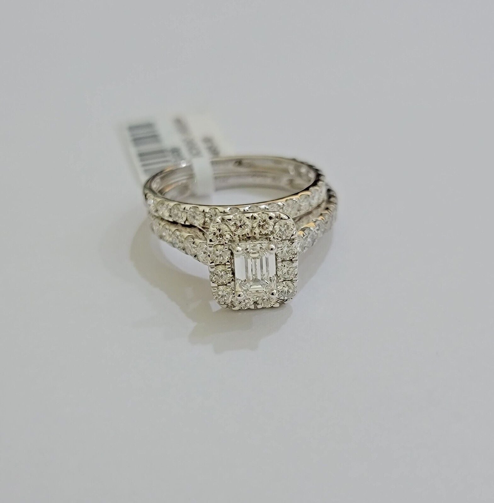 Real 14k White Gold Ring 2CT Diamonds Engagement Wedding Ladies Band SET , Women - GoldenlinQ