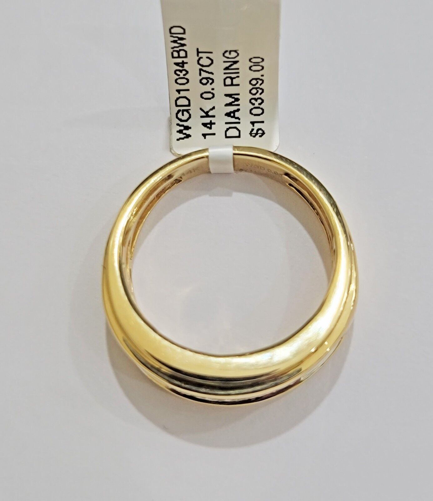 Real 14k Yellow Diamond Ring Mens Band 0.97 Ct Princess Cut Wedding Engagement - GoldenlinQ