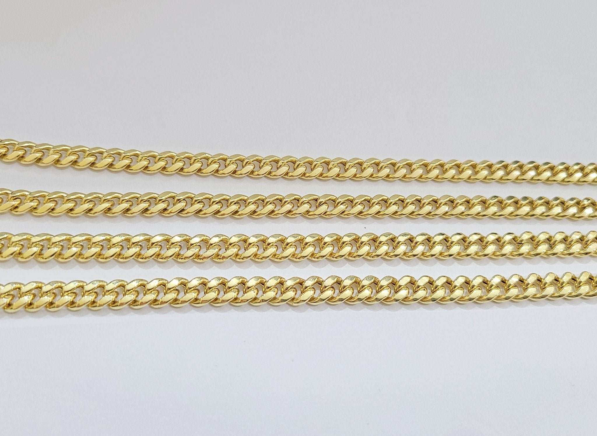 Real 14k Yellow Gold 7mm Miami Cuban Link Chain 28" Necklace Box Lock
