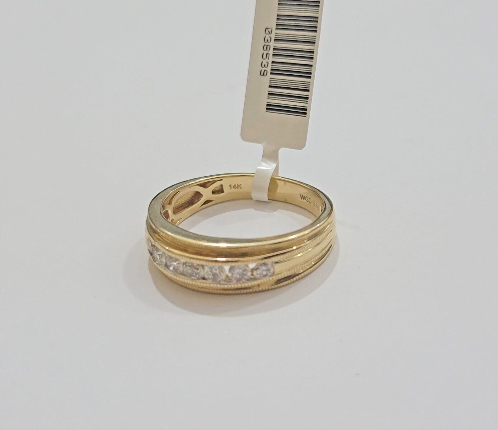 Real 14k Yellow Gold Band 1/2 CT Diamonds Men's Wedding Engagement Ring Size 10 - GoldenlinQ