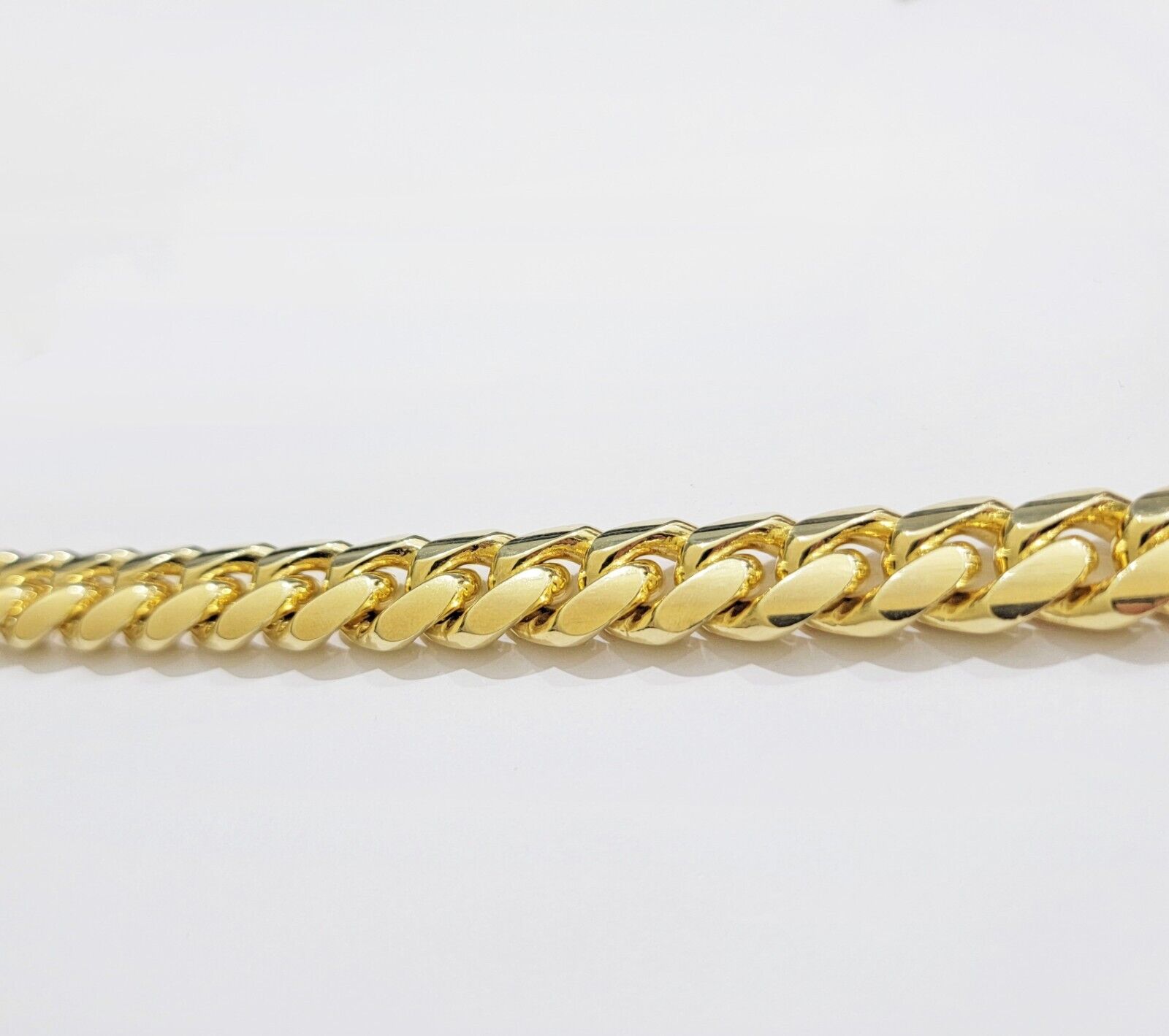 Real 14k Yellow Gold Bracelet 7.5 Inch Solid 9mm Miami cuban Link Men 14kt Heavy - GoldenlinQ