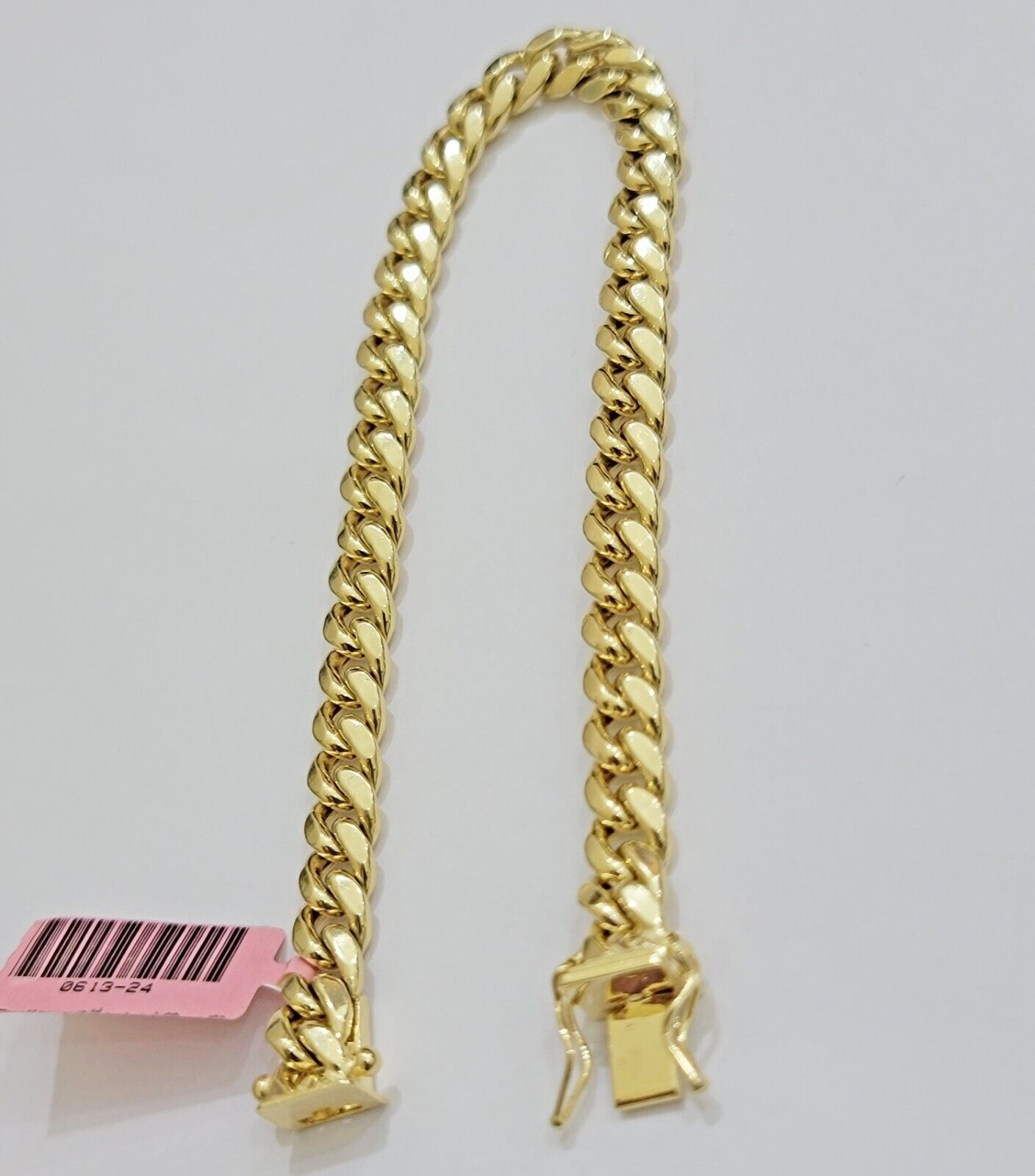 REAL 14k Yellow Gold Bracelet 9 Inch 7mm Miami Cuban Link With Box Lock 14KT - GoldenlinQ