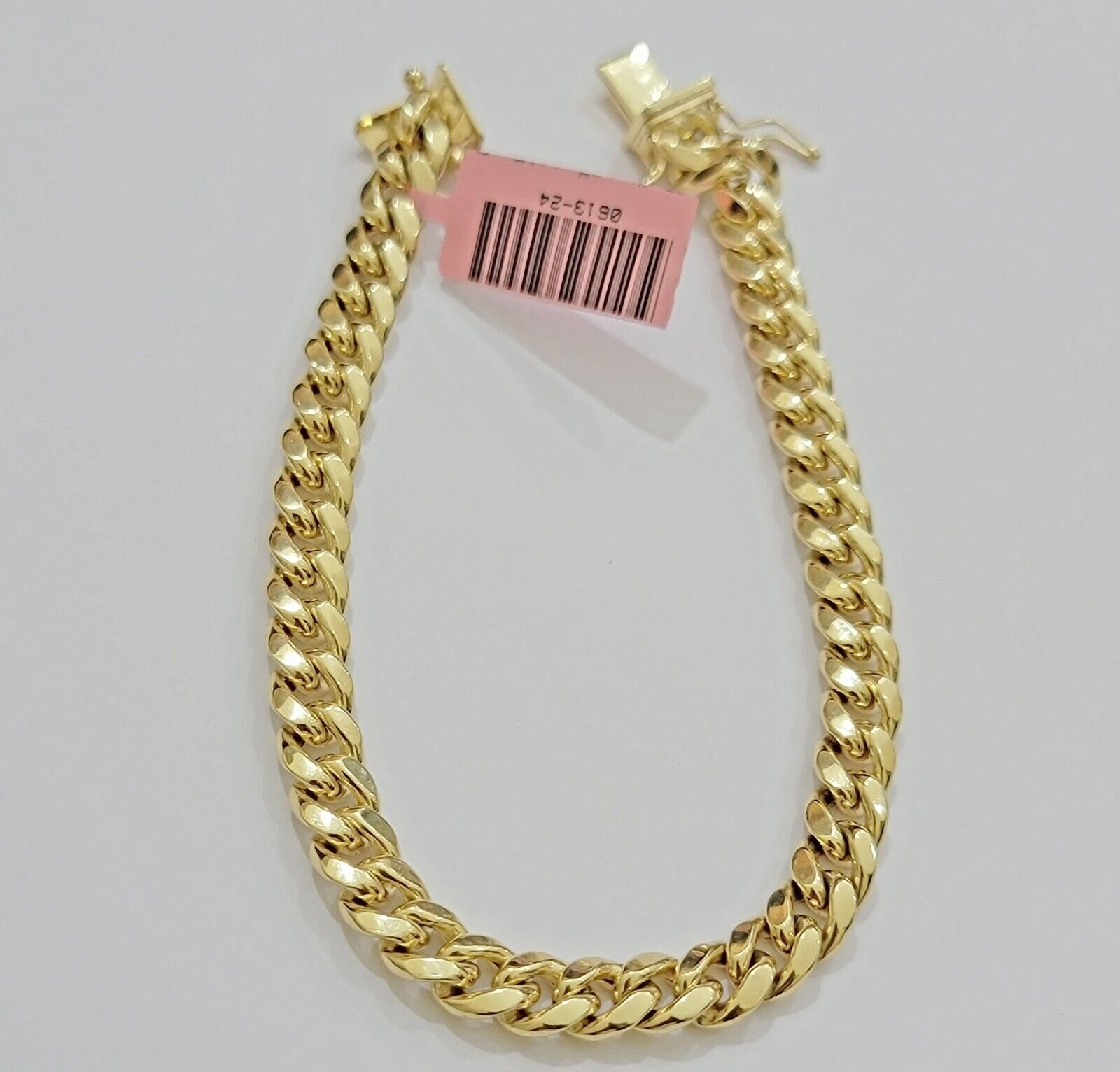 REAL 14k Yellow Gold Bracelet 9 Inch 7mm Miami Cuban Link With Box Lock 14KT - GoldenlinQ