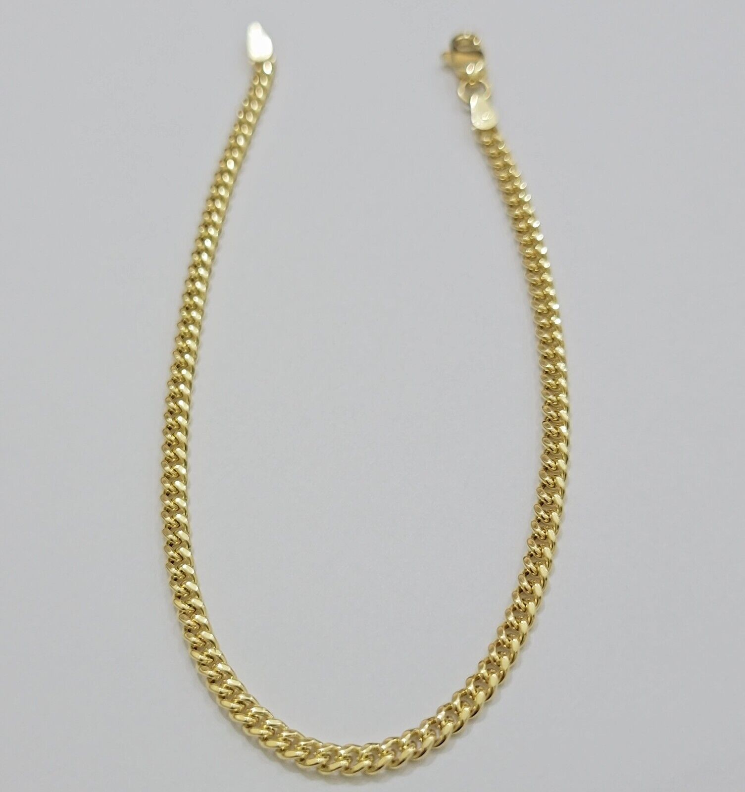 Real 14k Yellow Gold Bracelet Miami Cuban Link 8 Inch 3mm 14kt For Men Women - GoldenlinQ