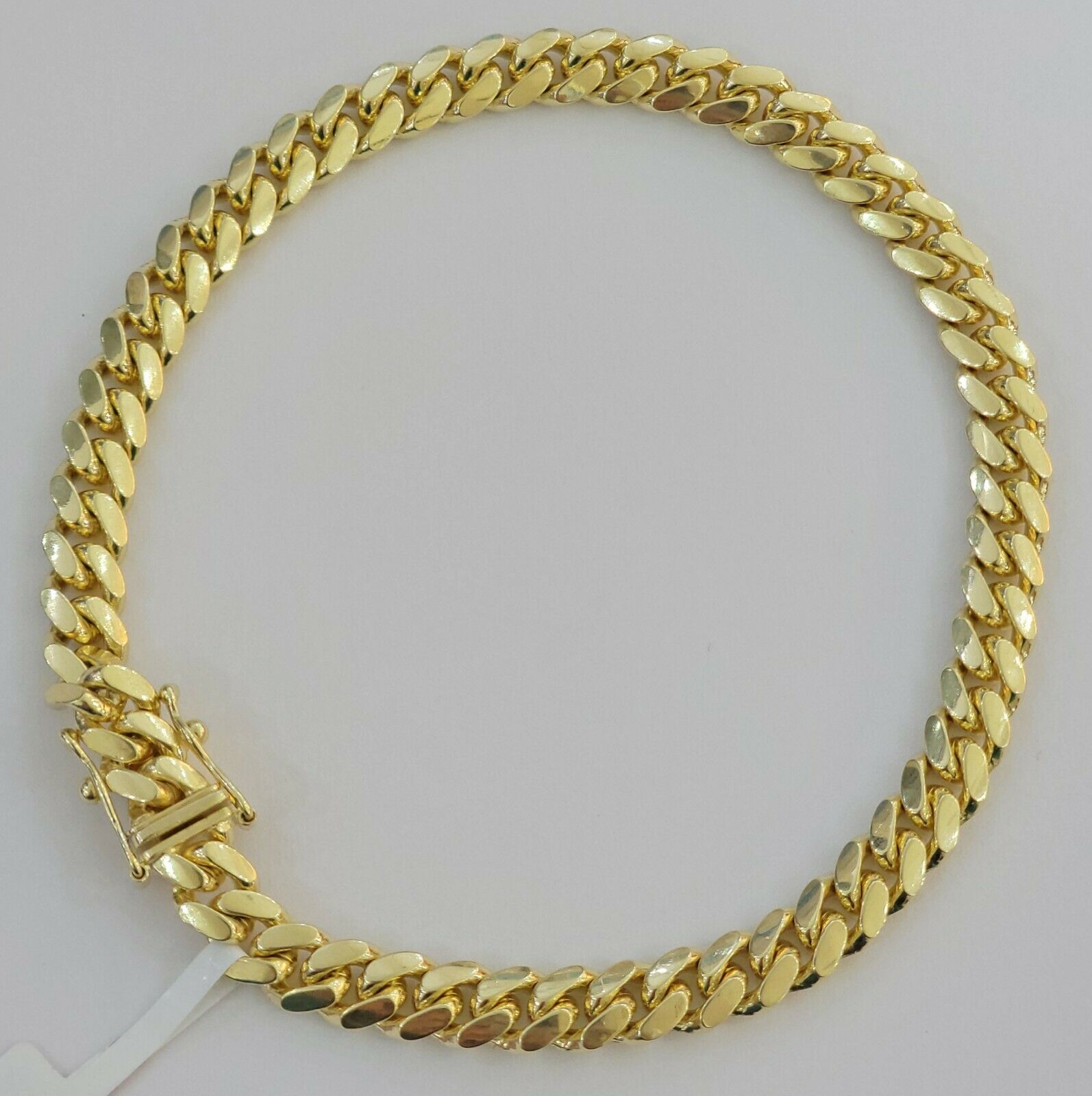 Real 14k yellow Gold bracelet SOLID Miami Cuban link 6mm 8" 14kt Yellow Gold Men - GoldenlinQ