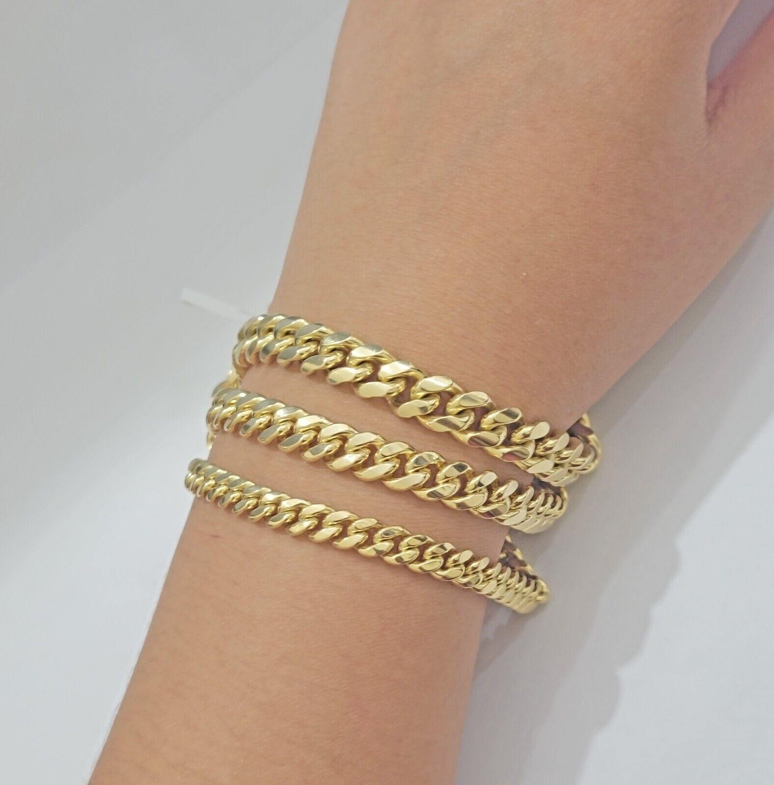 Real 14k Yellow Gold Chain Solid Miami Cuban Link Chain Necklace 18" - 30" 5mm - 9mm - GoldenlinQ