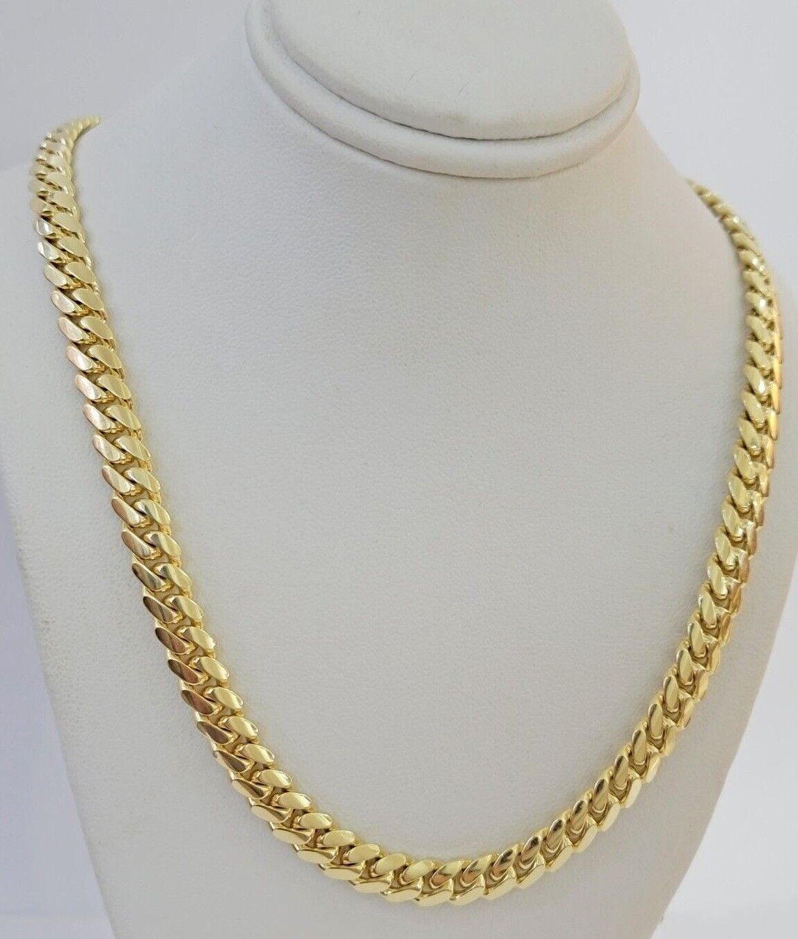 Real 14k Yellow Gold Chain Solid Miami Cuban Link Chain Necklace 18" - 30" 5mm - 9mm - GoldenlinQ