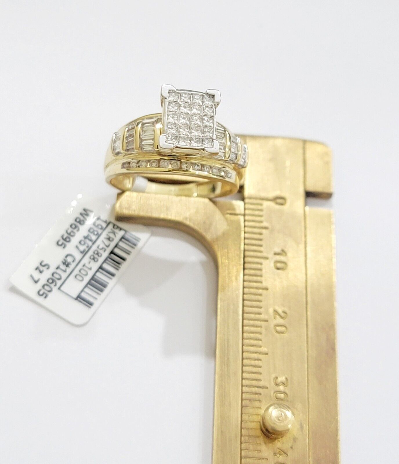 Real 14k Yellow Gold Diamond Ring 1 CT Diamond Ladies Women Band, VALENTINE SALE - GoldenlinQ