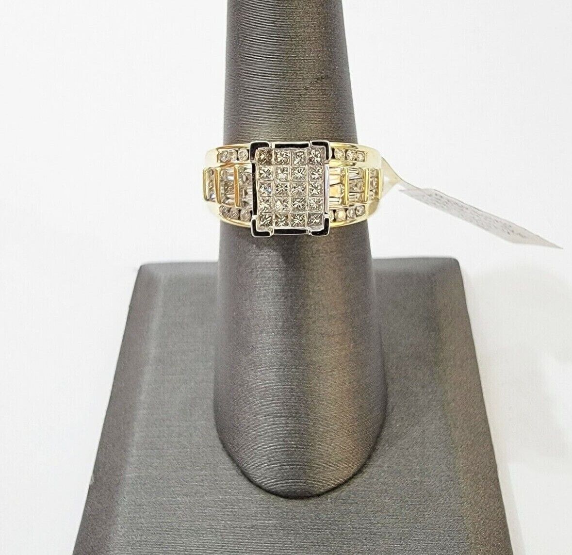 Real 14k Yellow Gold Diamond Ring 1 CT Diamond Ladies Women Band, VALENTINE SALE - GoldenlinQ