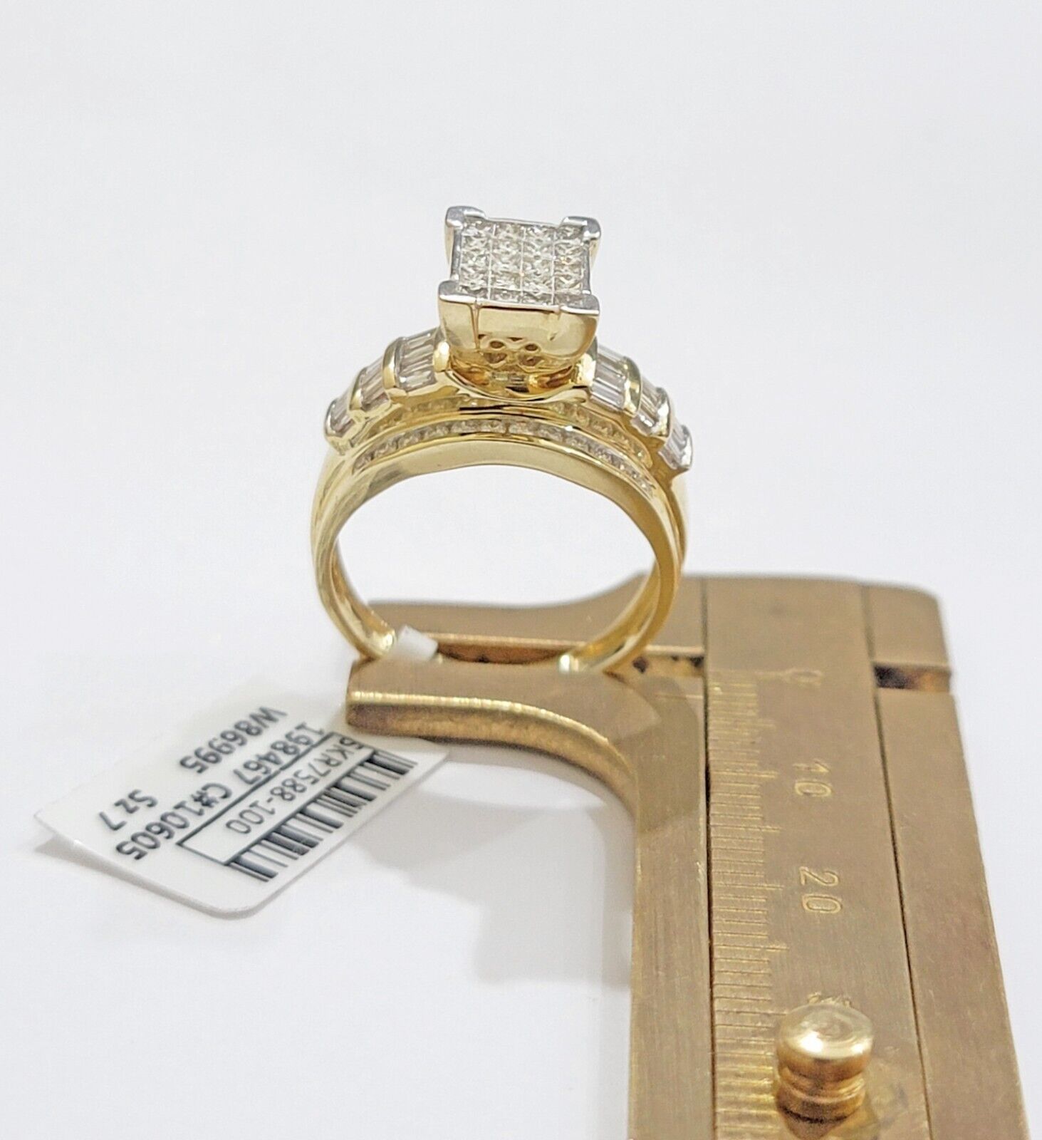 Real 14k Yellow Gold Diamond Ring 1 CT Diamond Ladies Women, Wedding Engagement - GoldenlinQ