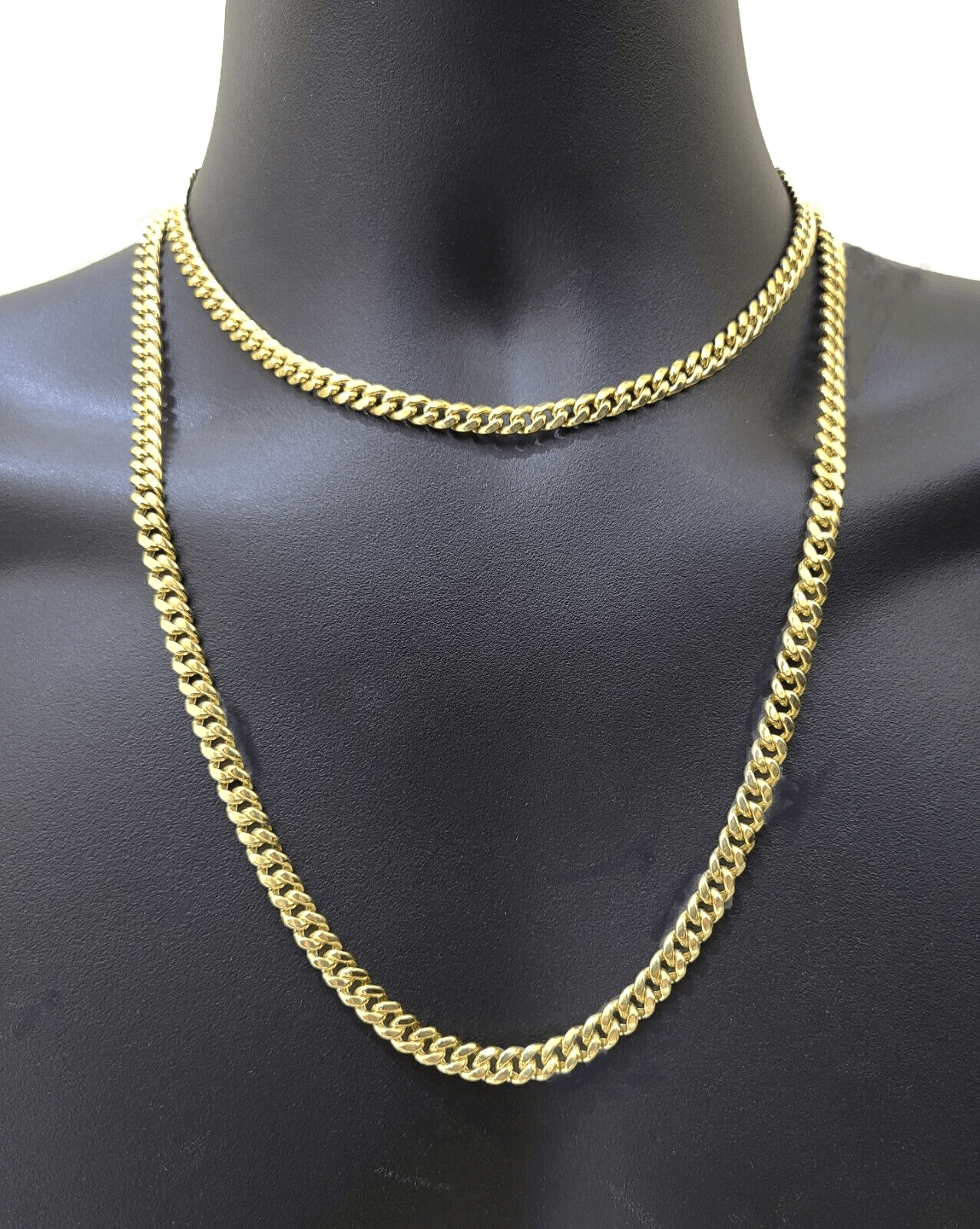 Real 14k Yellow Gold Miami Cuban Link Chain 6mm 24" Necklace Box Lock - GoldenlinQ