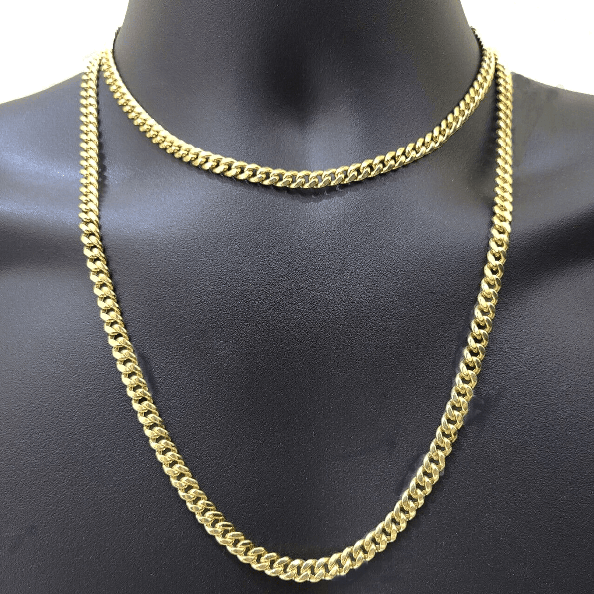 Real 14k Yellow Gold Miami Cuban Link Chain 7mm 26