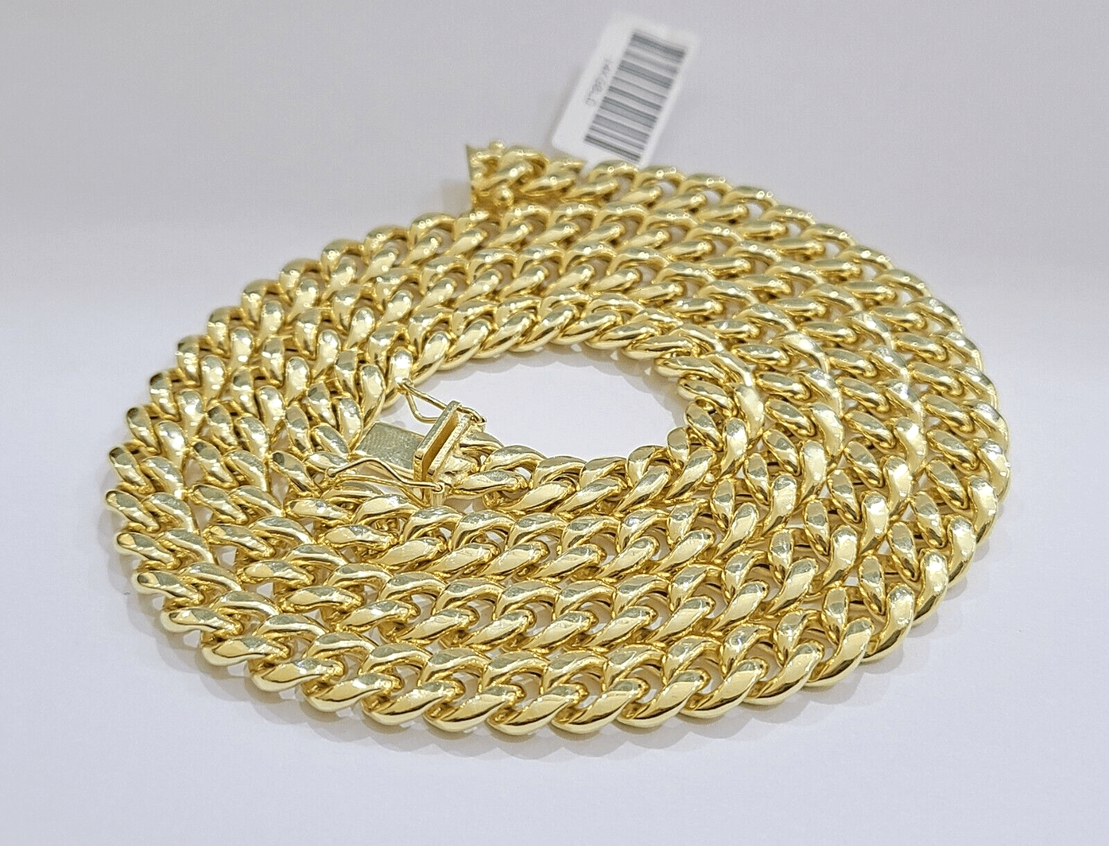 Real 14k Yellow Gold Miami Cuban Link Chain 8mm 28" Necklace Box Lock 14kt - GoldenlinQ