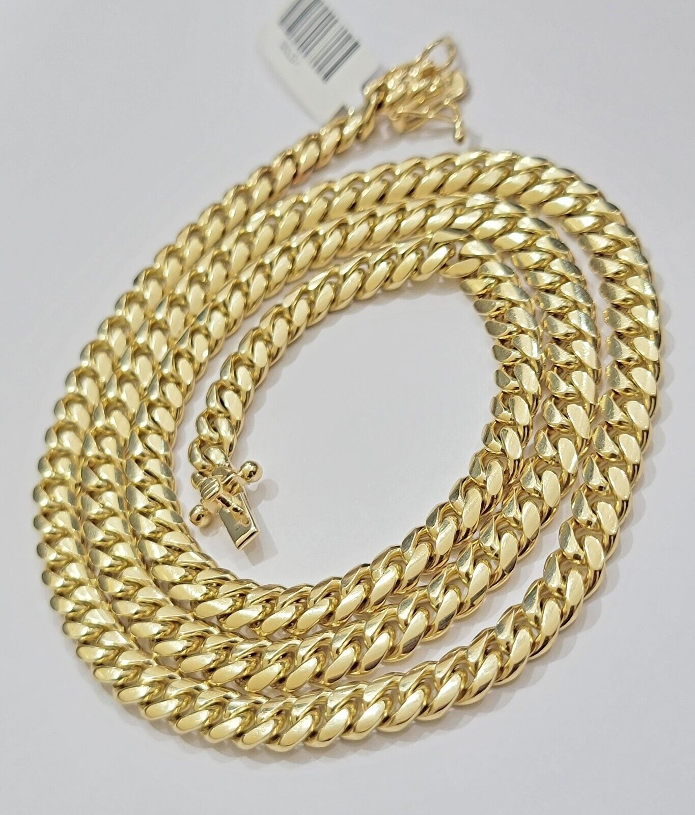 Real 14k Yellow Gold Miami Cuban Link Chain Necklace 6mm 20" - 30" 14kt SOLID - GoldenlinQ