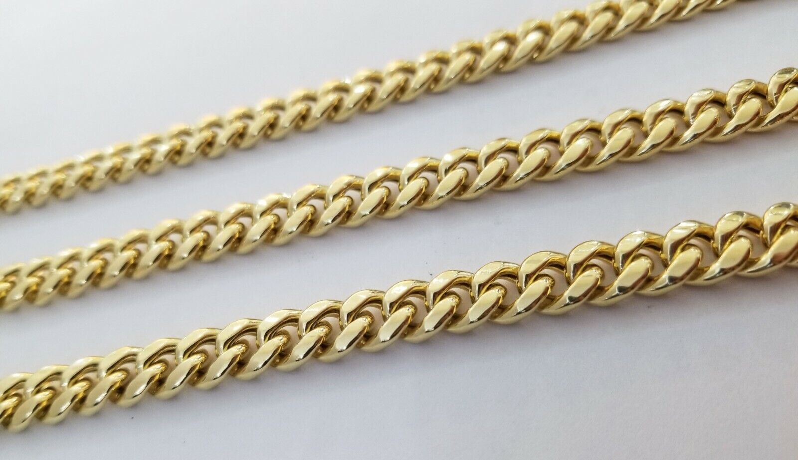 Real 14K Yellow Gold Miami Cuban Link Necklace Chain 8mm box Lock 22"