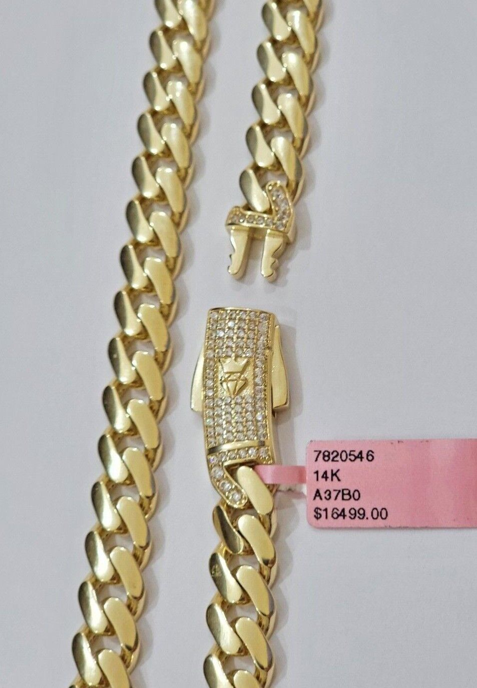 Real 14k Yellow Gold Monaco Chain Necklace 20" 22'' 24'' 26" Inch 9mm 14kt SALE - GoldenlinQ