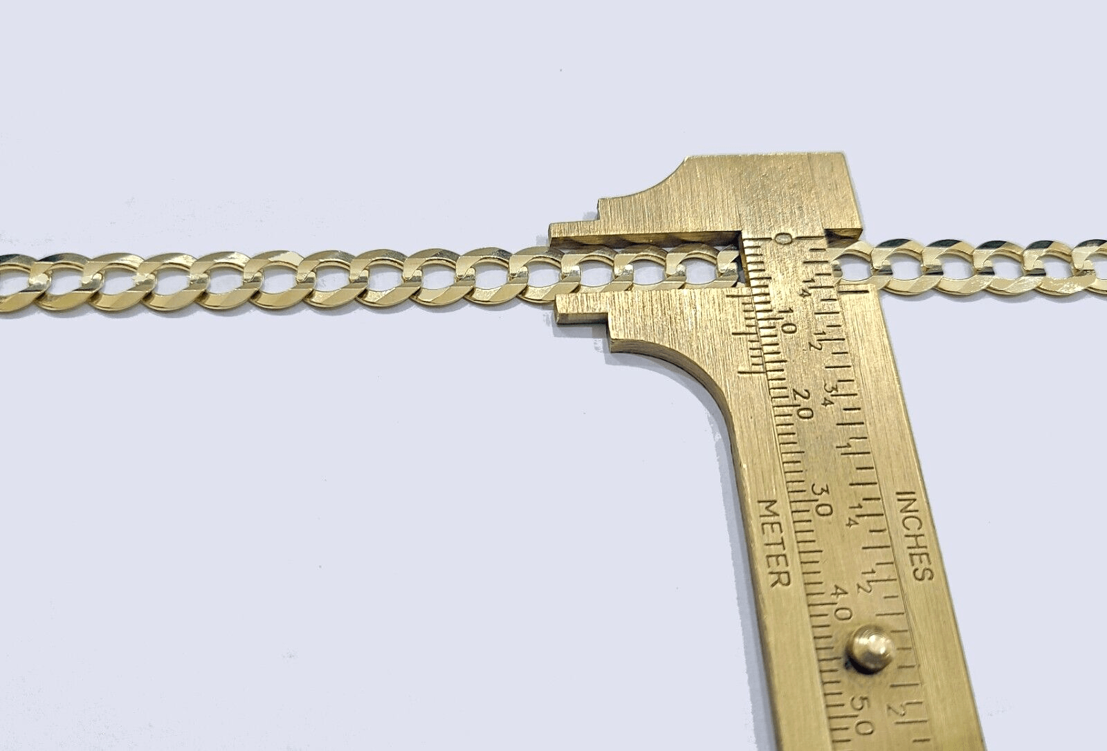 Real 14k Yellow Gold Necklace Cuban Curb Link Chain 20'' inches 7mm Unisex - GoldenlinQ