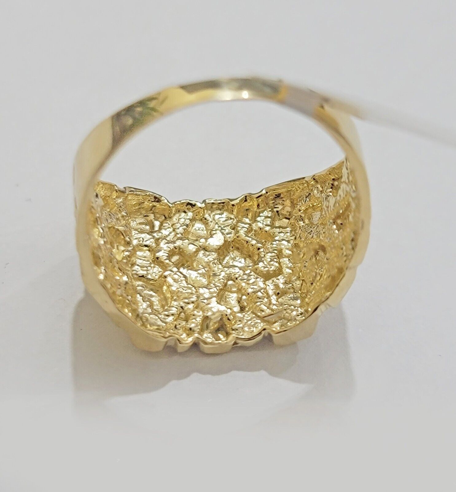 Real 14k Yellow Gold Nugget Ring Solid Mens SZ 9 Genuine 14kt casual/ Pinky SALE - GoldenlinQ