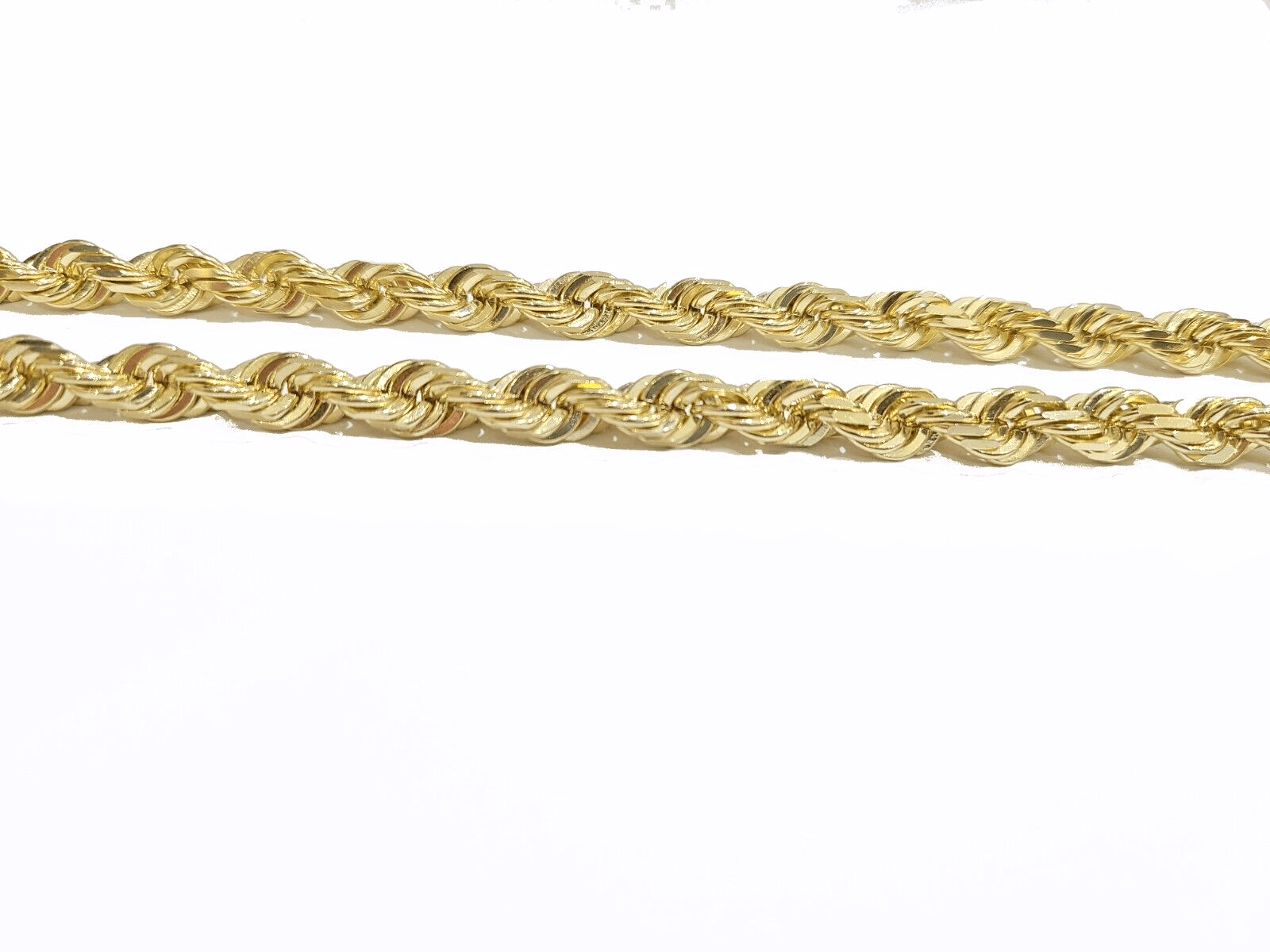 Real 14k Yellow Gold Rope Chain 24'' Necklace Jesus Crucifix Cross Charm Pendant - GoldenlinQ