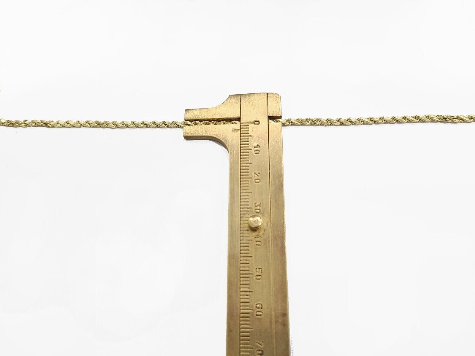 Real 14k Yellow Gold Rope Chain Necklace 2.5mm 18 - 30 Inch Diamond Cut 14kt SALE - GoldenlinQ