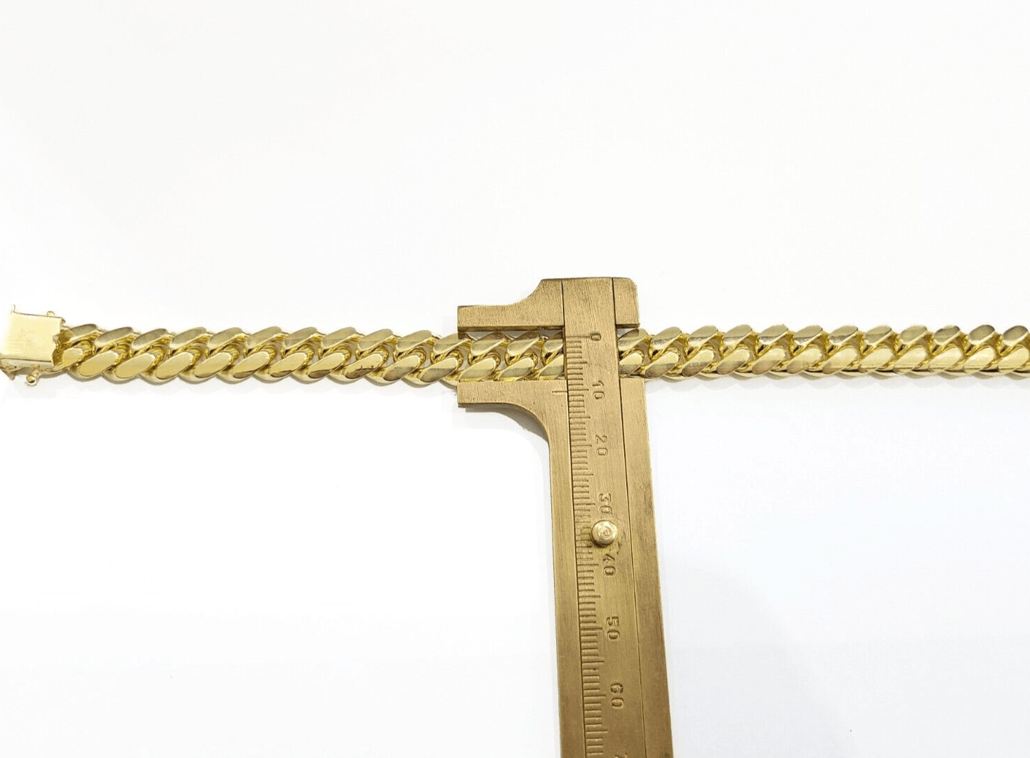 Real 14k Yellow Solid Gold 10mm Miami Cuban Bracelet 9'' inch 14kt Unisex - GoldenlinQ