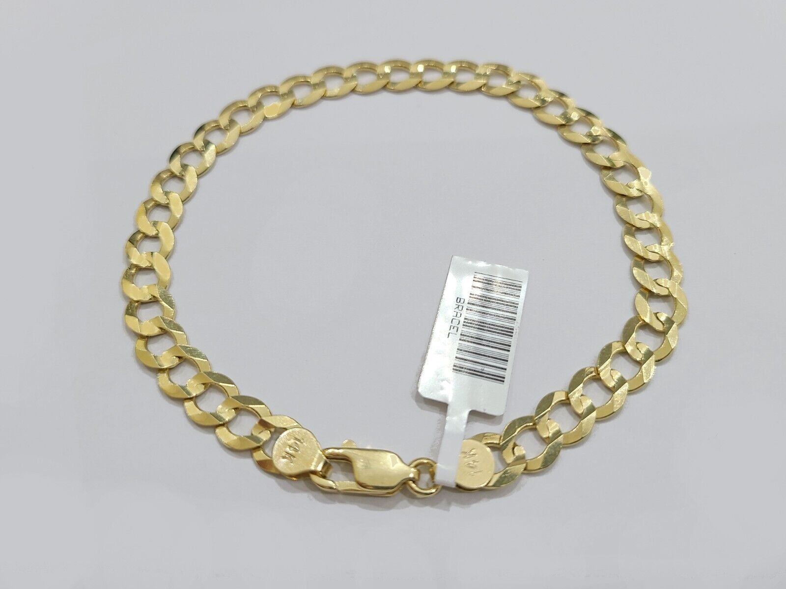 Real 14k Yellow Solid Gold 6mm Cuban Curb Link Bracelet 8'' inch 14kt Unisex - GoldenlinQ