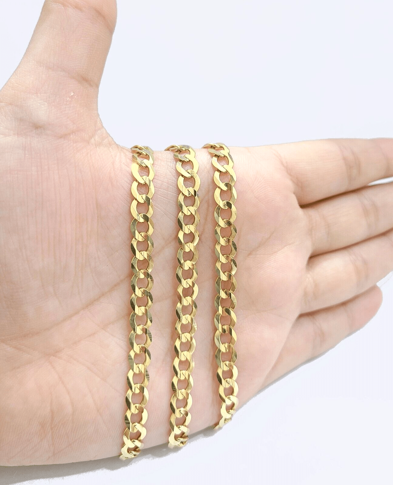 Real 14k Yellow Solid Gold Necklace Cuban Curb Link Chain 26'' inches 6mm Unisex - GoldenlinQ