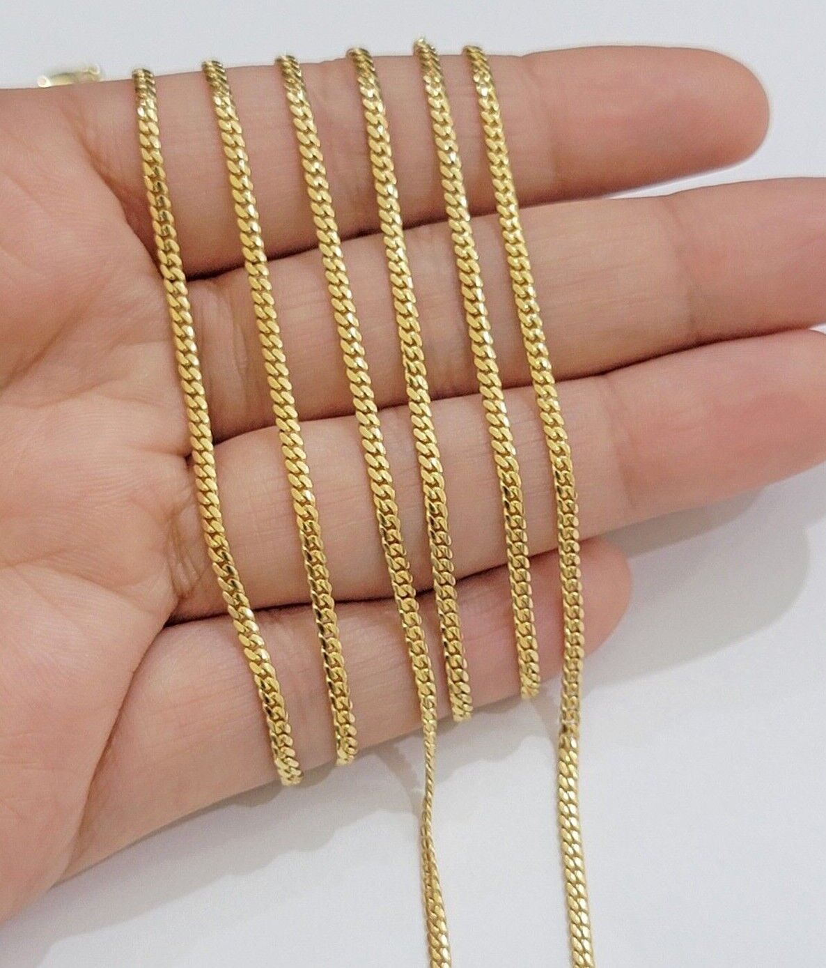 Real 18k Yellow Gold Miami Cuban Chain Necklace 3mm 18 - 24 Inches Men Women SOLID - GoldenlinQ