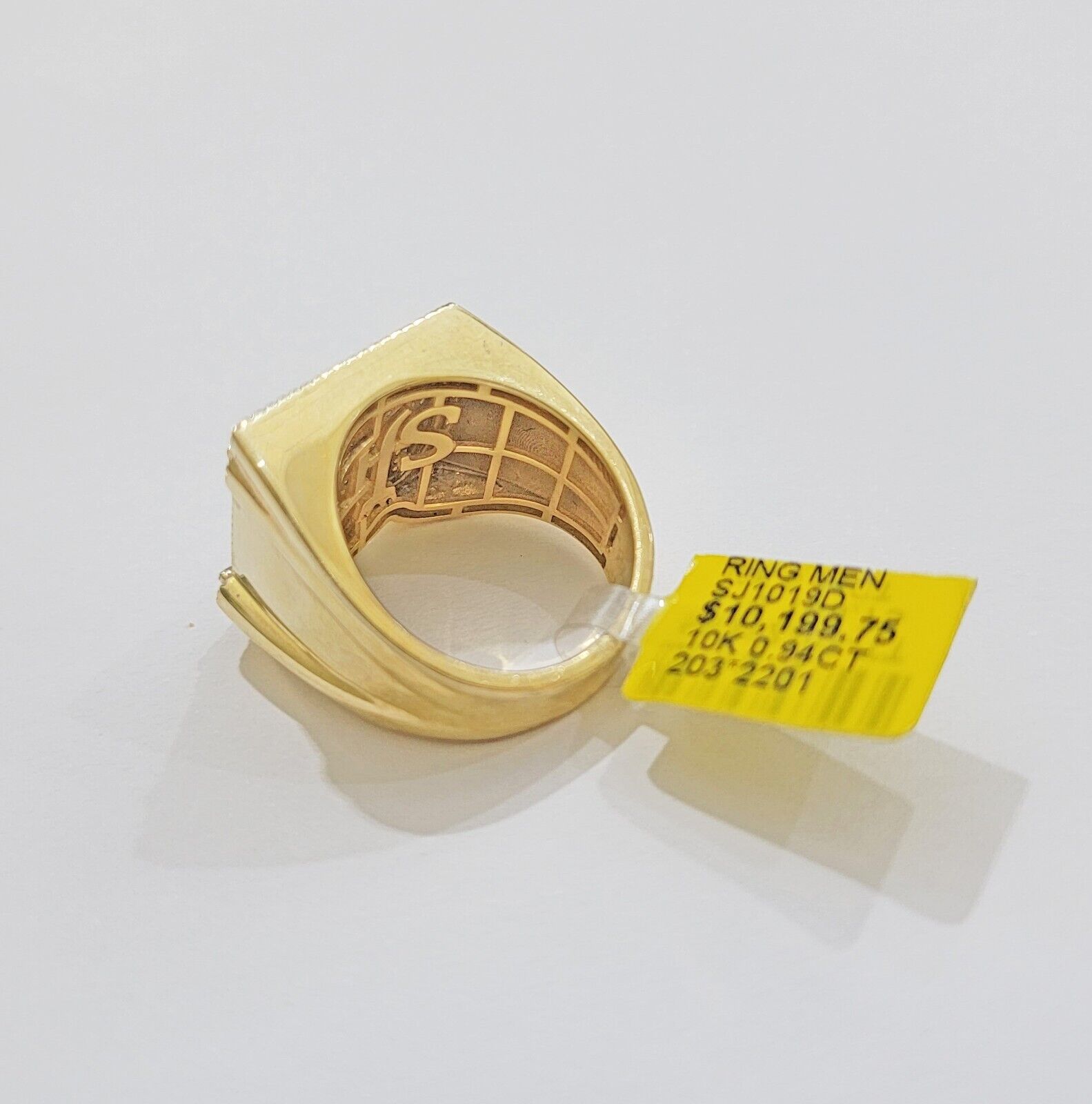 Real Diamonds 10k Yellow Gold Mens Ring Number 100 Style , New , Size 10 , SALE - GoldenlinQ