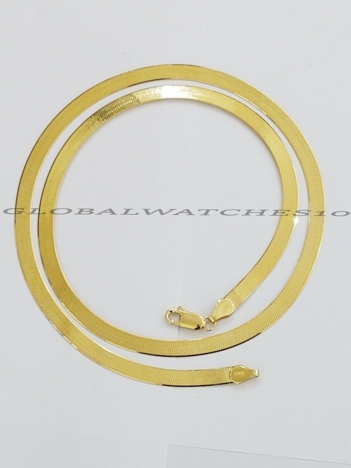 Solid 10K Gold 5mm - 15mm Herringbone Necklace Bracelet 16 - 24" Chain Yellow Gold - GoldenlinQ