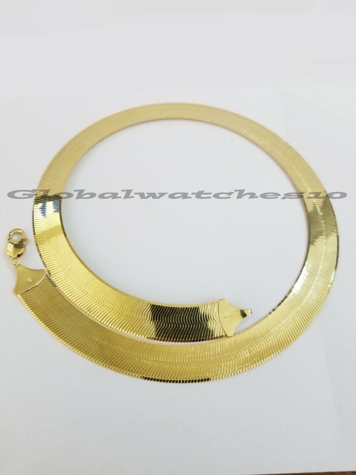 Solid 10K Gold 5mm - 15mm Herringbone Necklace Bracelet 16 - 24" Chain Yellow Gold - GoldenlinQ