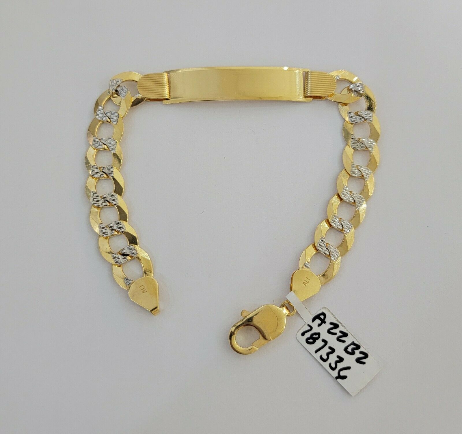 Solid 10k Gold Bracelet Id Cuban link 11mm 9" 10kt Yellow Gold Strong Link, REAL - GoldenlinQ